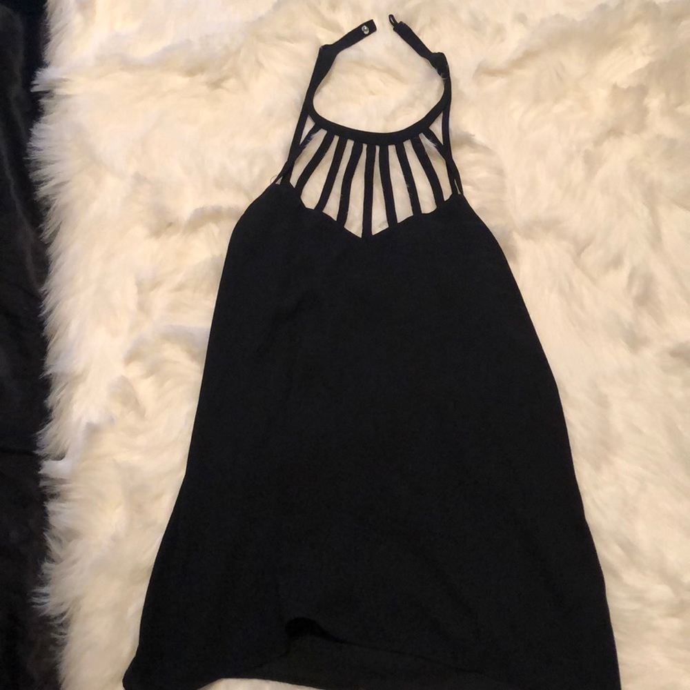 Black Halter Blouse